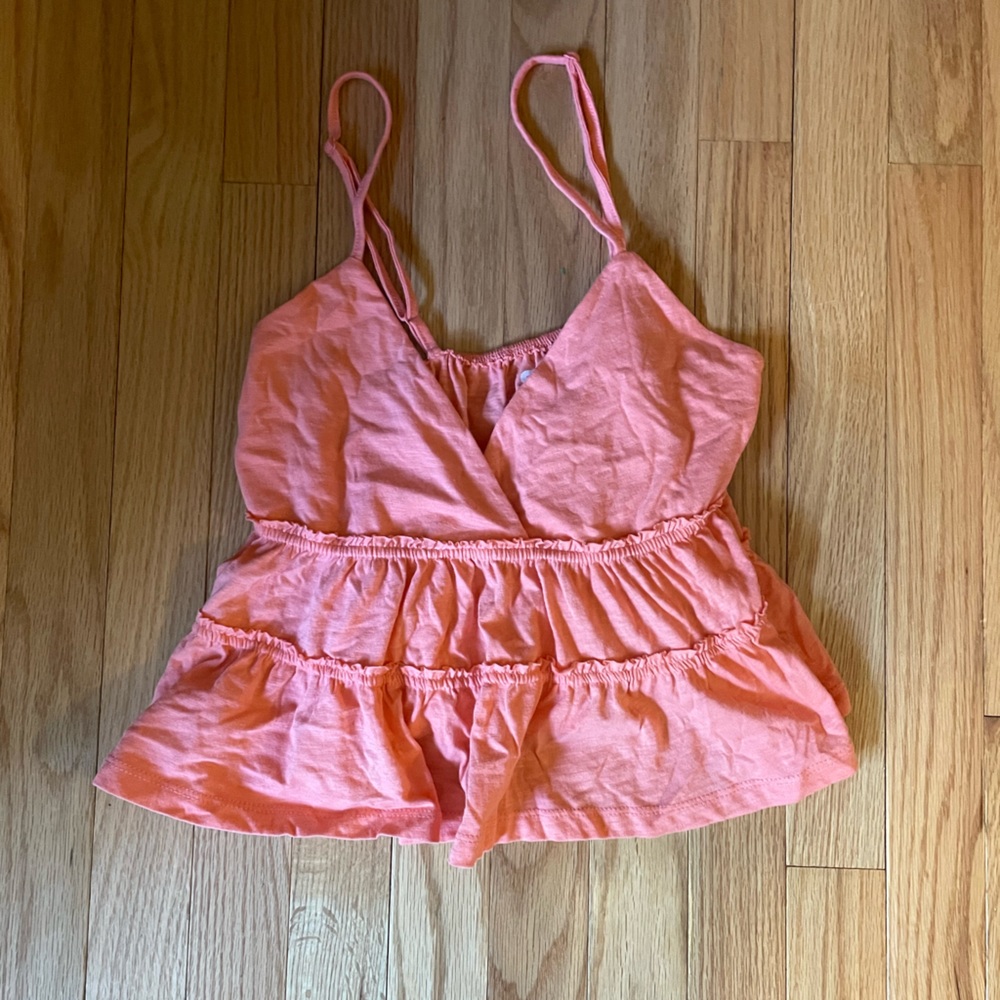 SO orange flowy tank